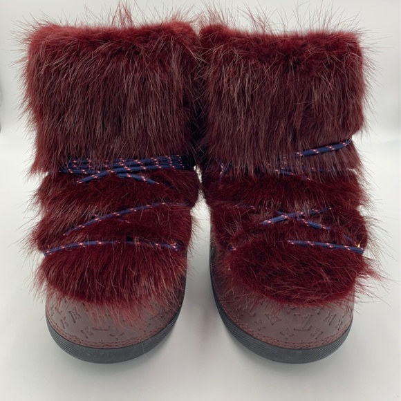 LOUIS VUITTON Off-Piste Beaver Fur Snow Boots WOMENS SZ 8 to 8.5 - Picture 8 of 12